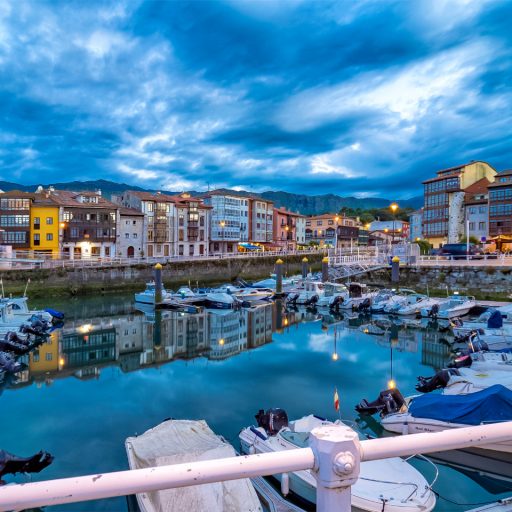 Llanes Harbour, City View, Street Scene, Asturias Green Coast, Llanes, Asturias, Spain, Europe